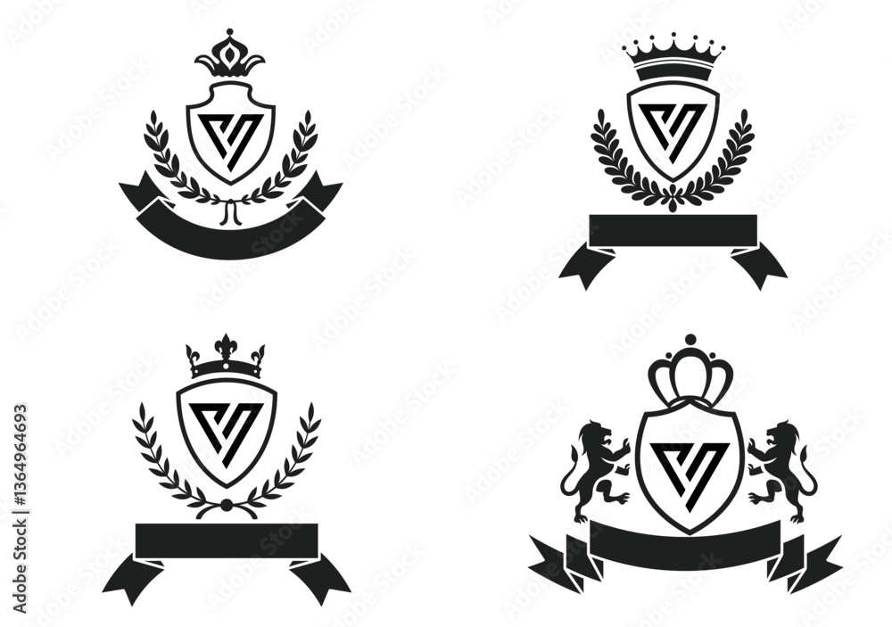 Fototapeta premium Premium quality of v shape Badge 