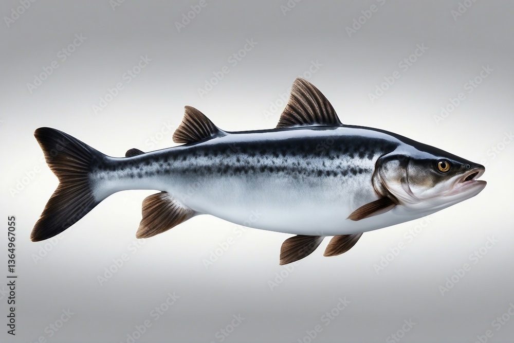 Close-Up of a Catfish with Detailed Features, Displayed Against a Clean White Background. Generative AI Close-Up of a Catfish with Detailed Features, Displayed Against a Clean White Background. Generative AI