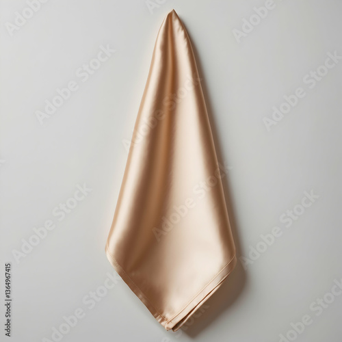 Wallpaper Mural Luxurious Peach Silk Fabric Draped on a Light Background Torontodigital.ca