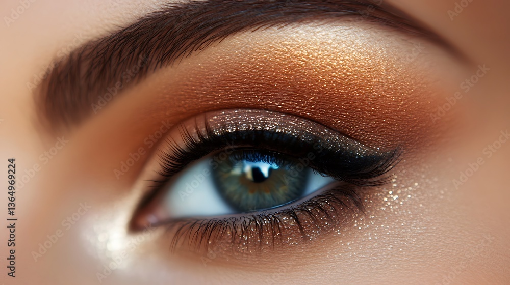 Fototapeta premium smoky copper eyeshadow look