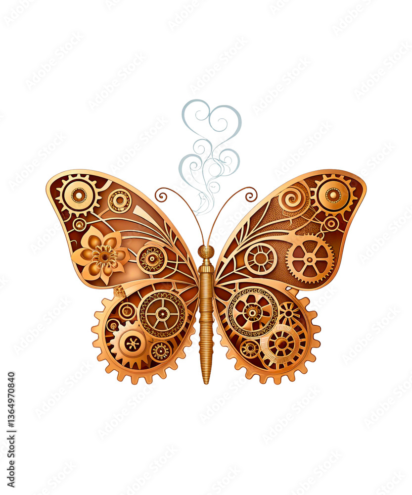 Steampunk Dahlia Butterfly Sublimation Clipart Steampunk Dahlia Butterfly Sublimation Clipart