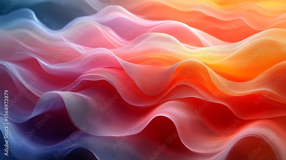 Fototapeta premium Vibrant Waves: A Fiery Symphony of Colorful Ripples Dancing Across a Dynamic Canvas