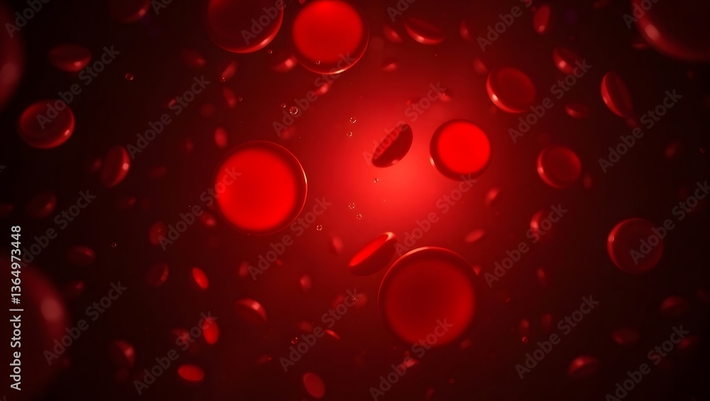 Microscopic View of Floating Red Blood Cells, 3D Medical Illustration, Visualizing the Human Bloodstream, Medical Science Concept, Microscopic Biology in Healthcare, Red Blood Cells in Circulation Microscopic View of Floating Red Blood Cells, 3D Medical Illustration, Visualizing the Human Bloodstream, Medical Science Concept, Microscopic Biology in Healthcare, Red Blood Cells in Circulation
