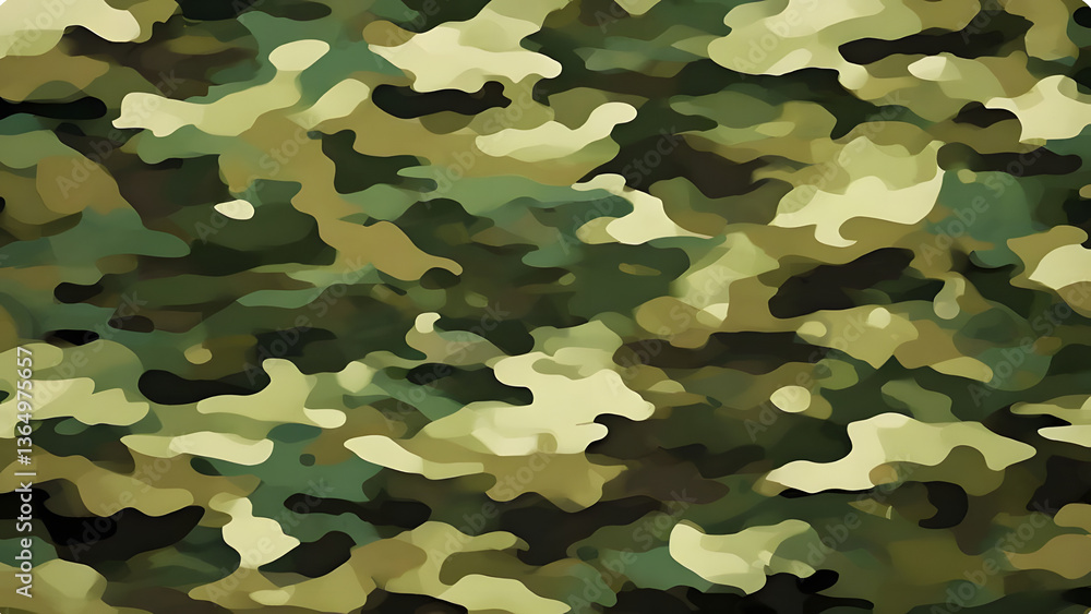 Fototapeta premium camouflage, blurred background, khaki, green, army style, protective design for fabric