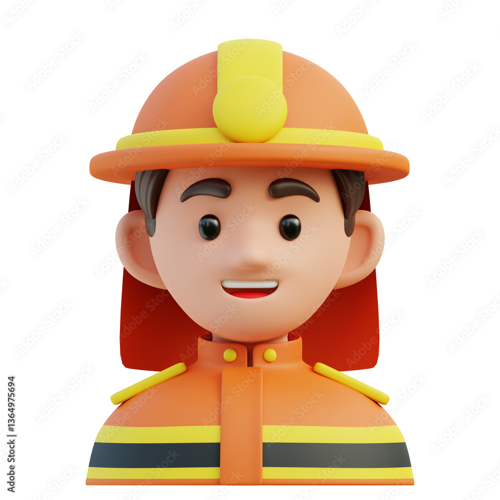 Firefighter 3D Illustration Firefighter 3D Illustration