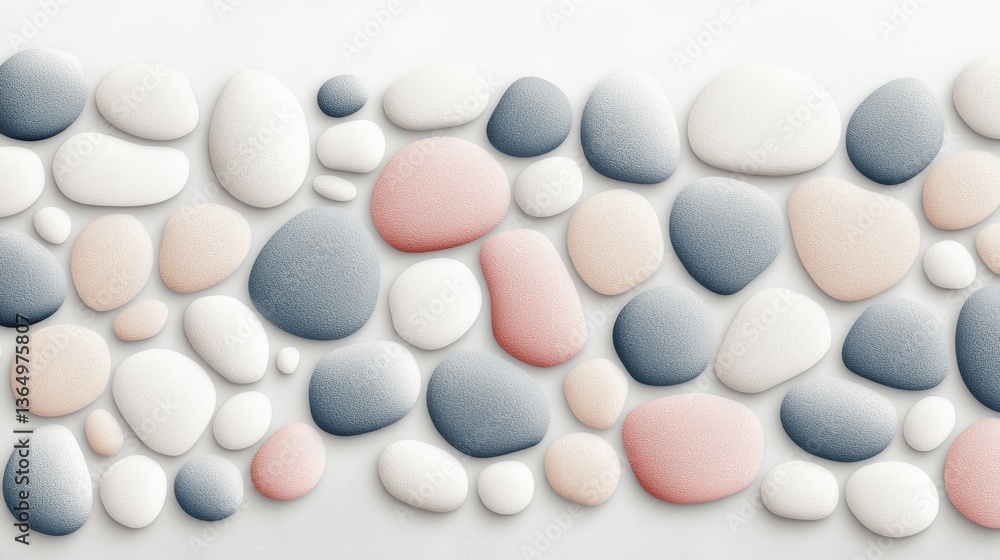 pebbles arranged in a pattern on the screen pebbles arranged in a pattern on the screen