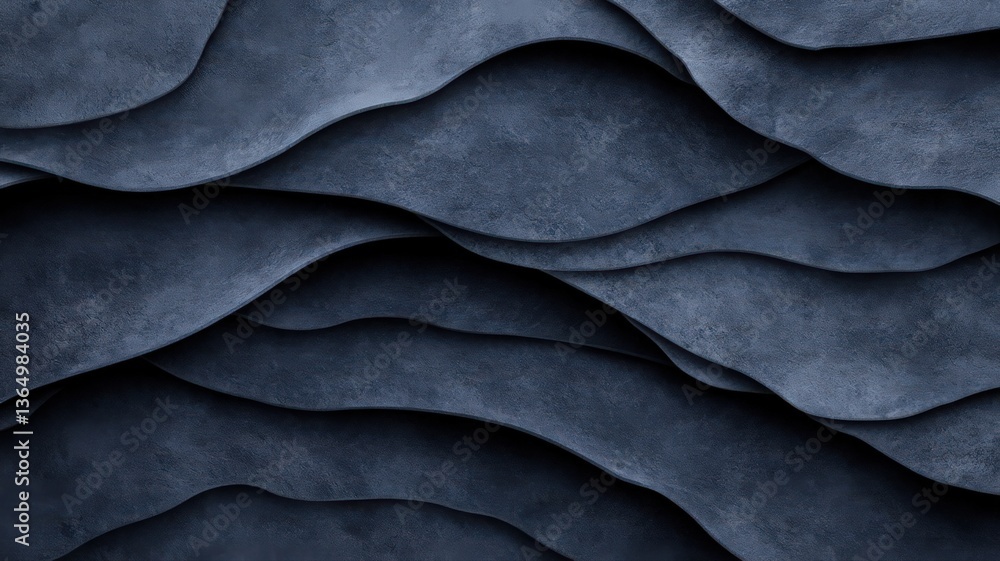 Abstract Dark Blue Textured Waves: Layered Ripple Pattern Abstract Dark Blue Textured Waves: Layered Ripple Pattern