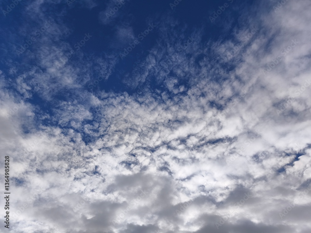 Fototapeta premium Blue sky and white clouds background