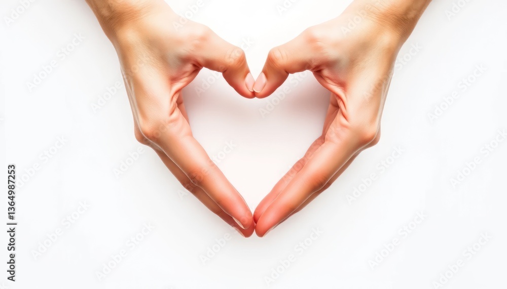 Hands forming a heart shape Hands forming a heart shape