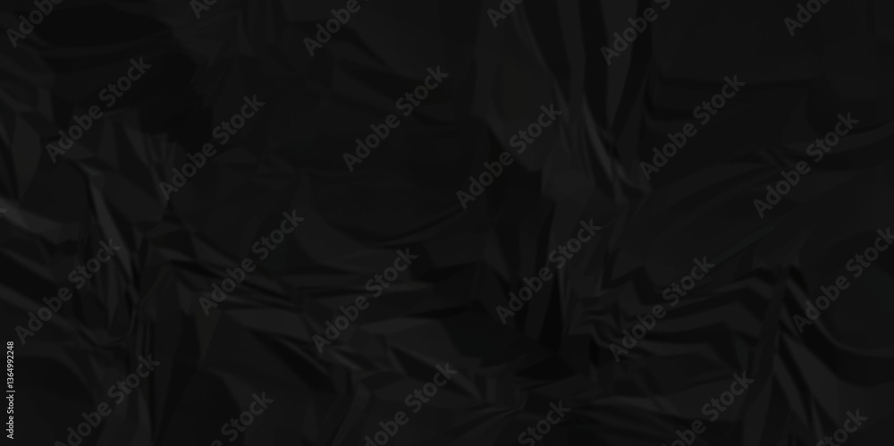 Abstract black crumple obsolete billboard rumple. wrinkle ripped creased black crumple aged closeup craft document grunge recycling paper background. Abstract black crumple obsolete billboard rumple. wrinkle ripped creased black crumple aged closeup craft document grunge recycling paper background.