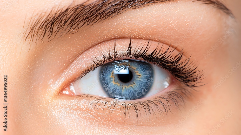 Fototapeta premium Close-up of a blue eye (1)