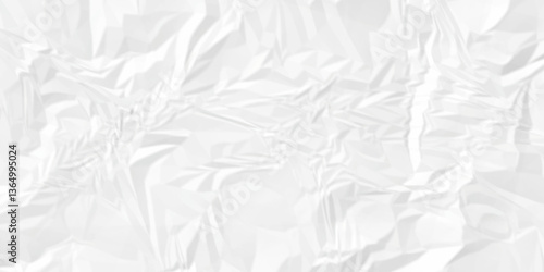White crumple obsolete billboard rumple. wrinkle ripped creased white crumple aged closeup craft document grunge recycling paper background.	