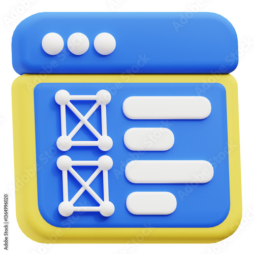 Wireframe 3D Illustration