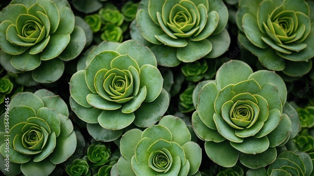 Lush green succulents arranged in a dense, captivating pattern Lush green succulents arranged in a dense, captivating pattern