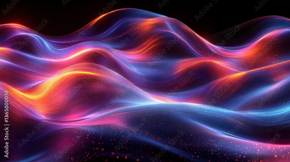 Colorful abstract waves of light creating a vibrant digital background Colorful abstract waves of light creating a vibrant digital background