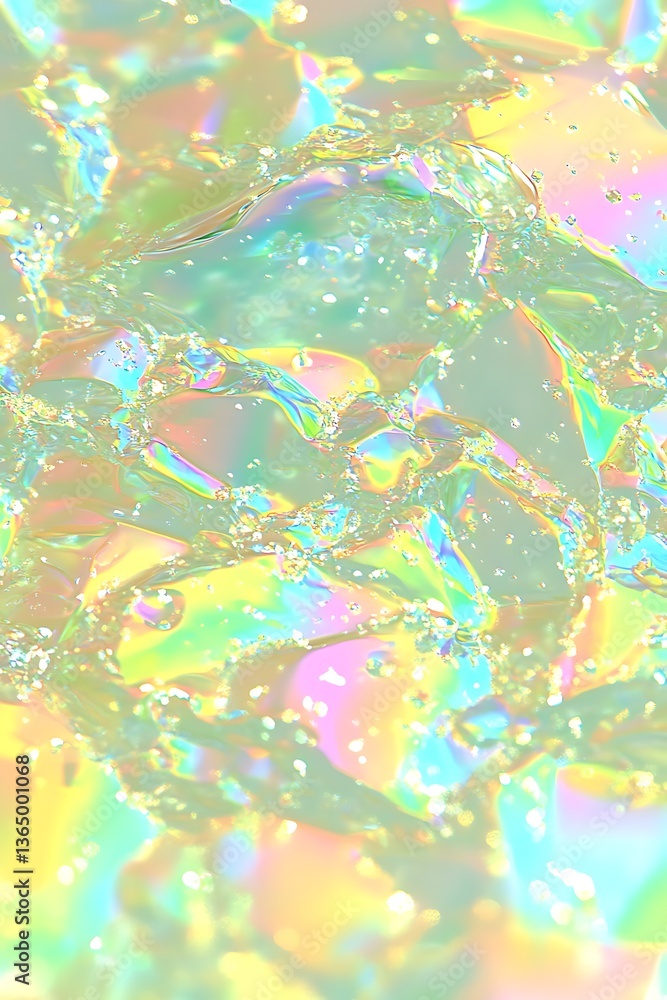 Fototapeta premium Abstract background showing liquid motion with shimmering iridescence