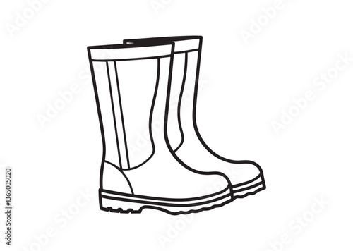 Rain Boots silhouette vector