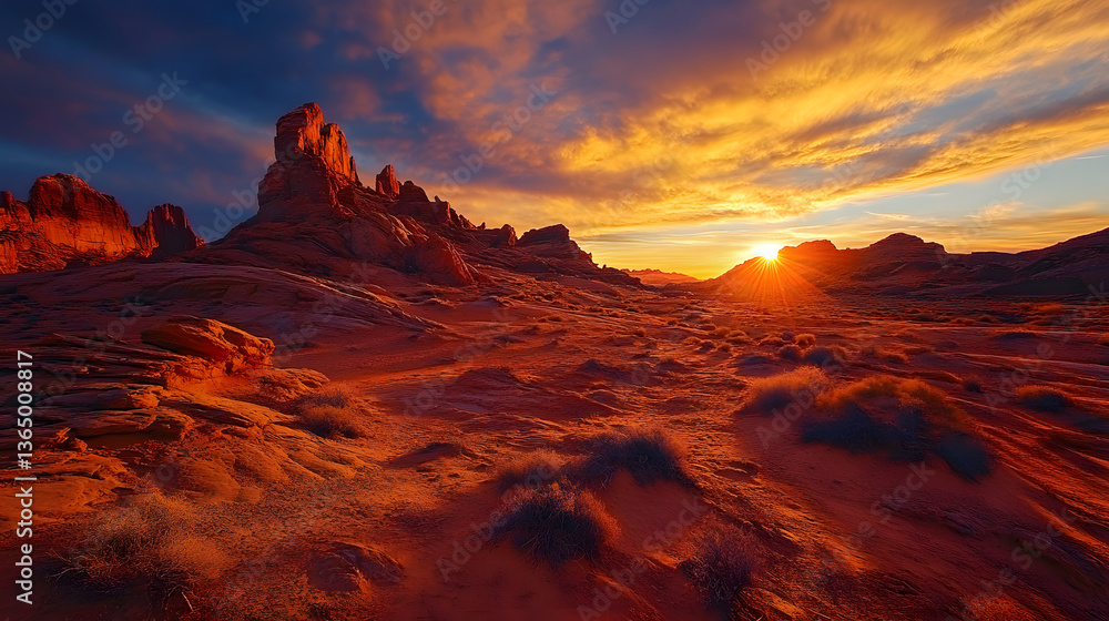 Naklejka premium landscape, sky, sunset, nature, mountain, water, desert, sunrise, rock, mountains, clouds, travel, sun, sea, park, lake, beach, hill, view, volcano, valley, cloud, river, stone, rocks