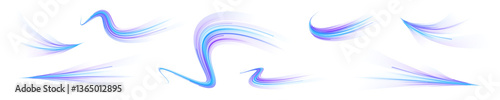 Png liquid twirling line spray water wave light blow blue cool flowing wavy purification air curve wind cyberspace blurred flow neon expressway speed effect background abstract bright vector  