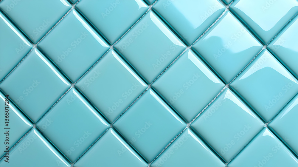 Blue Ceramic Tile Background Texture: Shiny Aqua Square Tiles in Diagonal Pattern Blue Ceramic Tile Background Texture: Shiny Aqua Square Tiles in Diagonal Pattern
