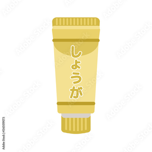しょうが　チューブ調味料　イラスト