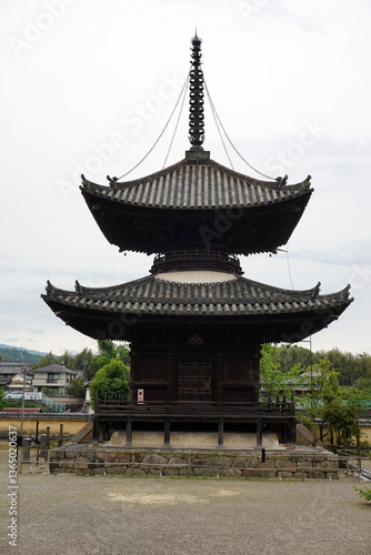 Scenery of the grounds of an old Japanese temple