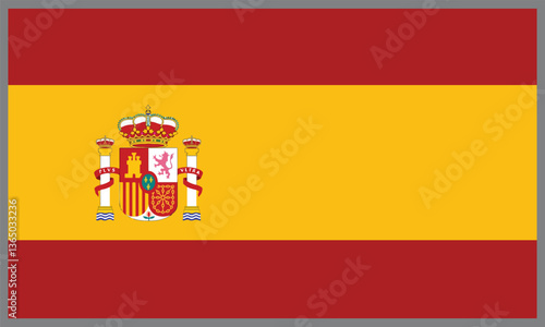 Spain flag background vector ,Spain Flag Design Vector illustration.