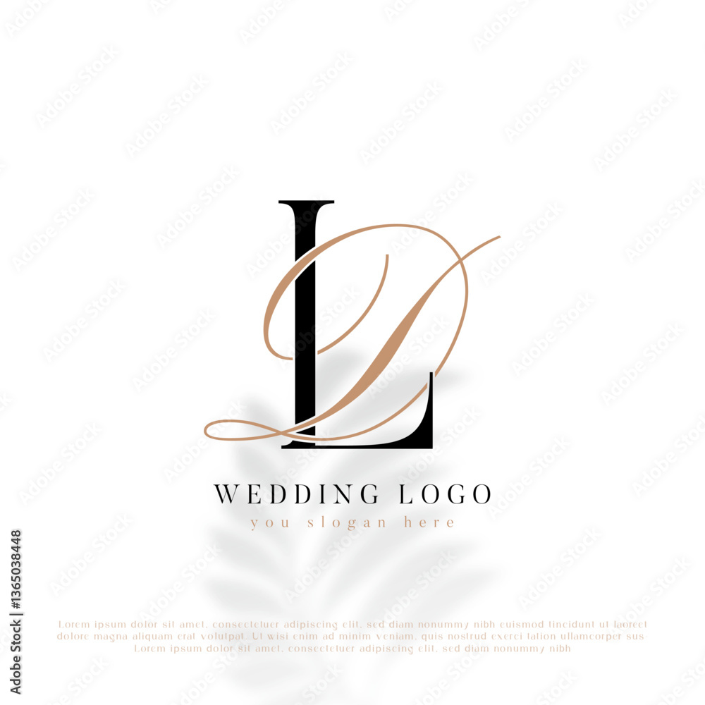 DL Initial Wedding Logo Monogram DL Initial Wedding Logo Monogram
