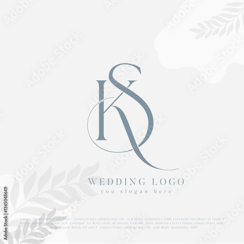 Alphabet Letters Initials Monogram Logo KS, SK