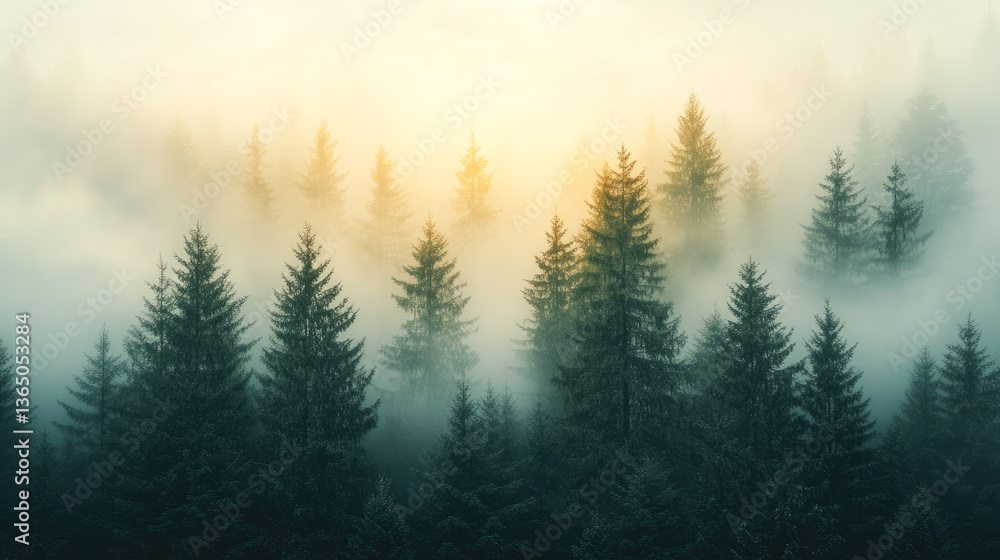 A mystical forest scene shrouded in mist, evoking a sense of tranquility and the beauty of untouched nature. A mystical forest scene shrouded in mist, evoking a sense of tranquility and the beauty of untouched nature.