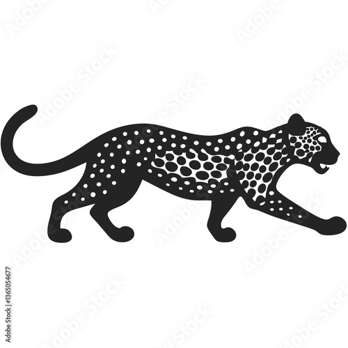 Leopard silhouette vector illustration