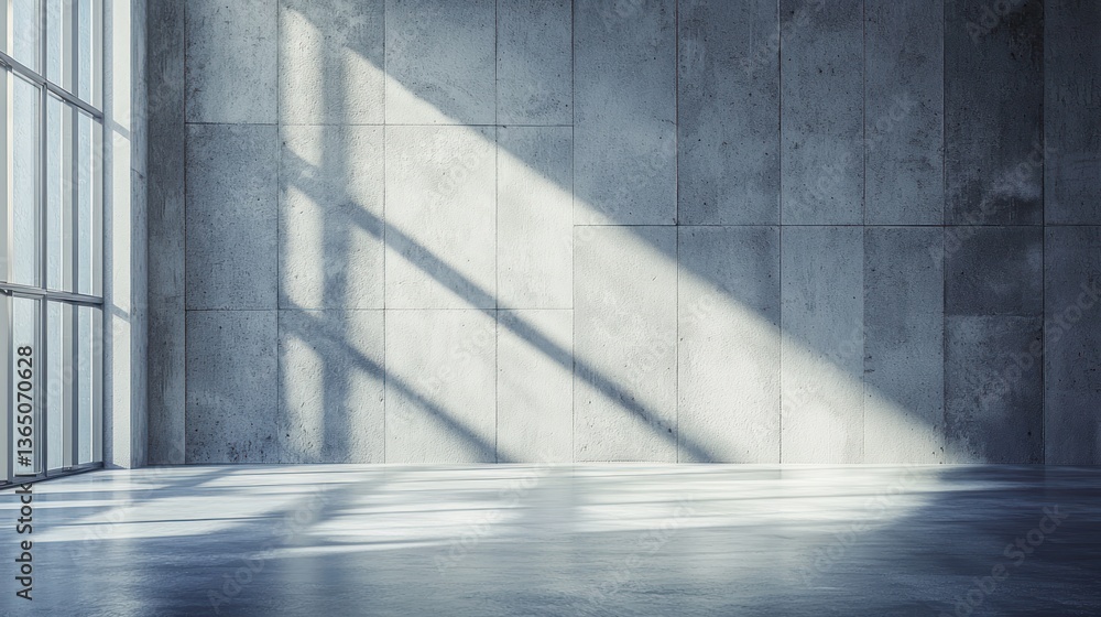 Sunlit Concrete Interior: Architectural Minimalism Sunlit Concrete Interior: Architectural Minimalism
