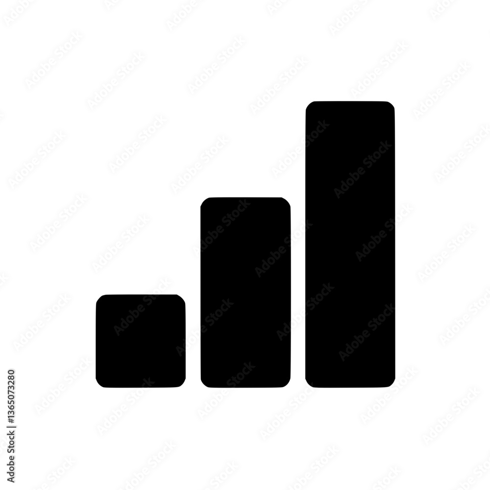 Ascending bar graph showcases growth in data performance or progress bars against create a clear visual for statistics or results Ascending bar graph showcases growth in data performance or progress bars against create a clear visual for statistics or results