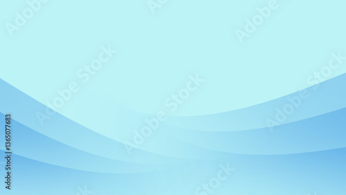 Blue vector cover with gradient waves and shadows, amazing abstract illustration background design.