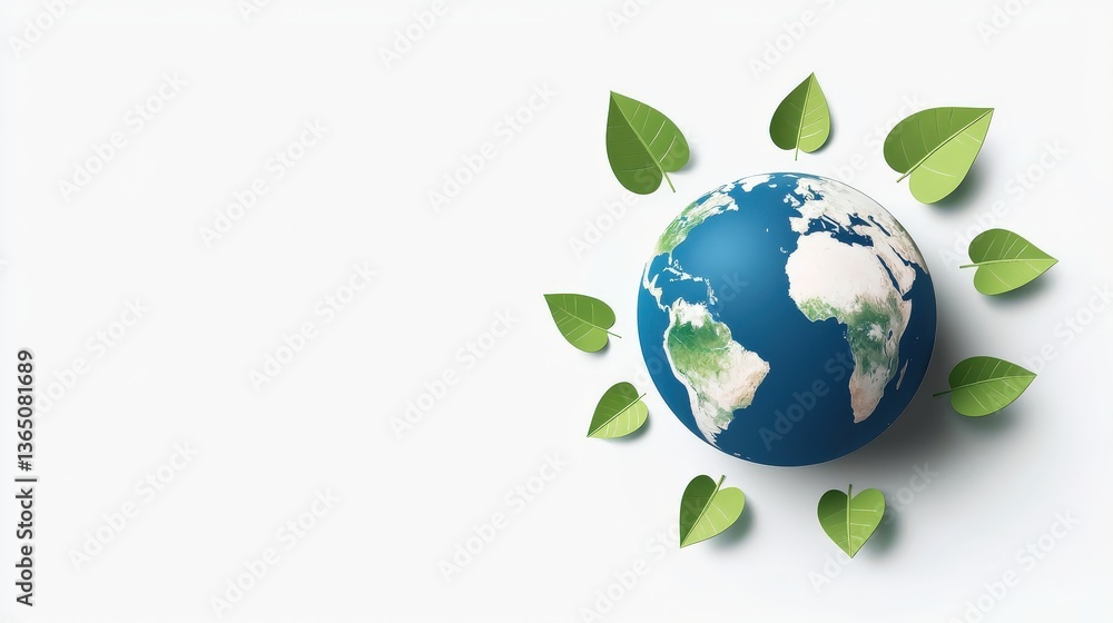 climate change global warming policy concept. Earth surrounded by green leaves representing environmental awareness. climate change global warming policy concept. Earth surrounded by green leaves representing environmental awareness.