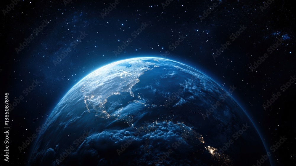 Obraz premium Earth in the vastness of Space