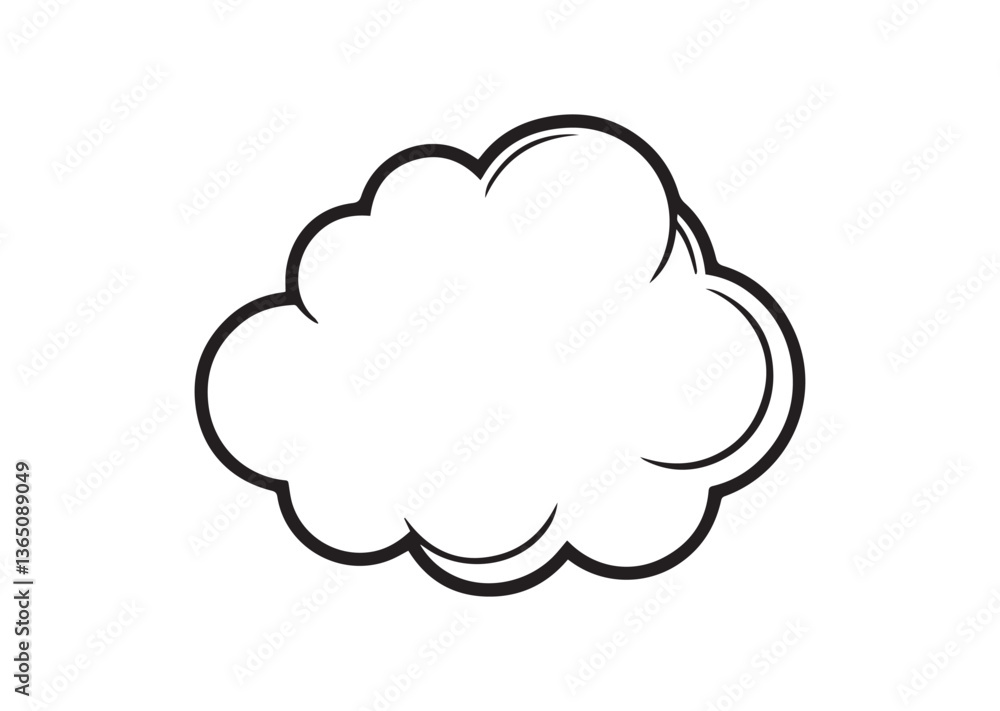 Cloud silhouette vector Cloud silhouette vector