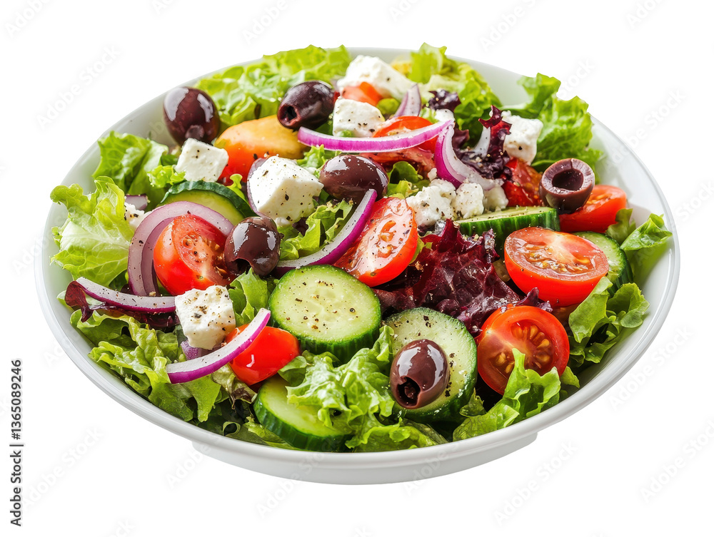 Isolated Greek Salad in a Bowl Isolated Greek Salad in a Bowl