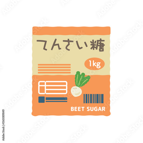 てんさい糖　袋入り　イラスト