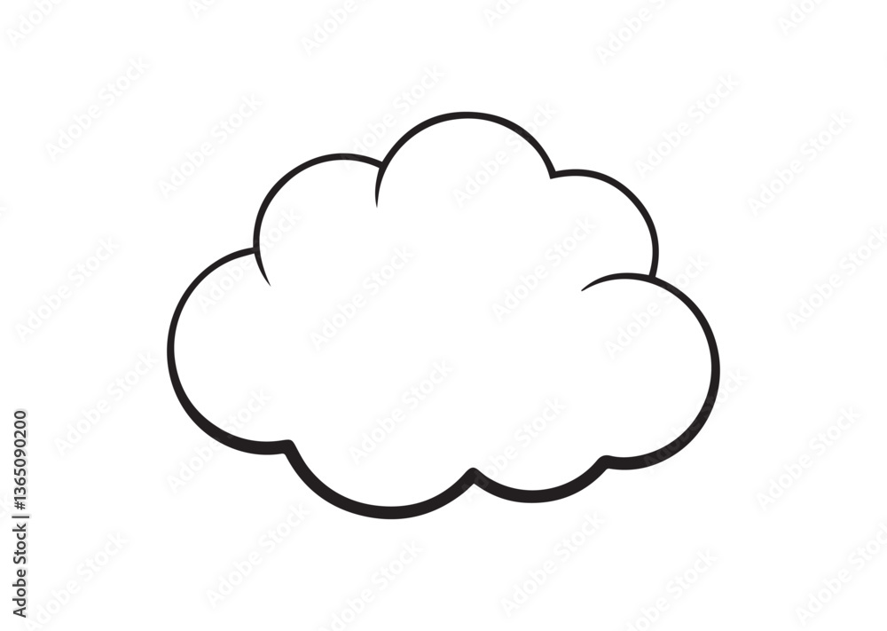 Cloud silhouette vector Cloud silhouette vector