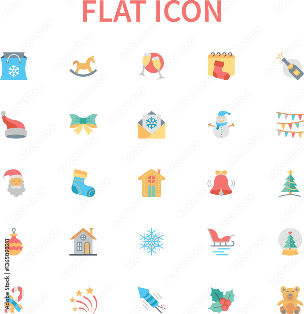 Simple set of vector flat icons Simple set of vector flat icons
