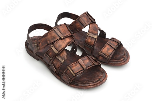 Ancient Roman Gladiator Sandals with Historic Design