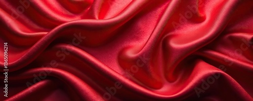 Luxurious Christmas background with wavy folds of grunge silk texture satin velvet material, ideal for elegant wallpaper design,  wavy, luxury