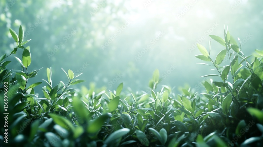 Green Leaves Bush Background with Soft Light for Springtime Nature Green Leaves Bush Background with Soft Light for Springtime Nature
