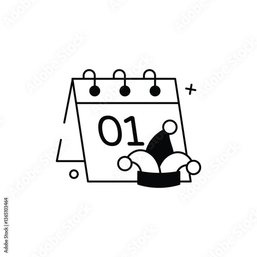 April Fool Day Icon vector