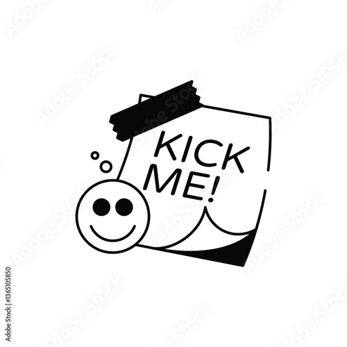Kick Me Icon vector