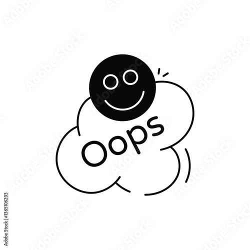 Oops Icon vector