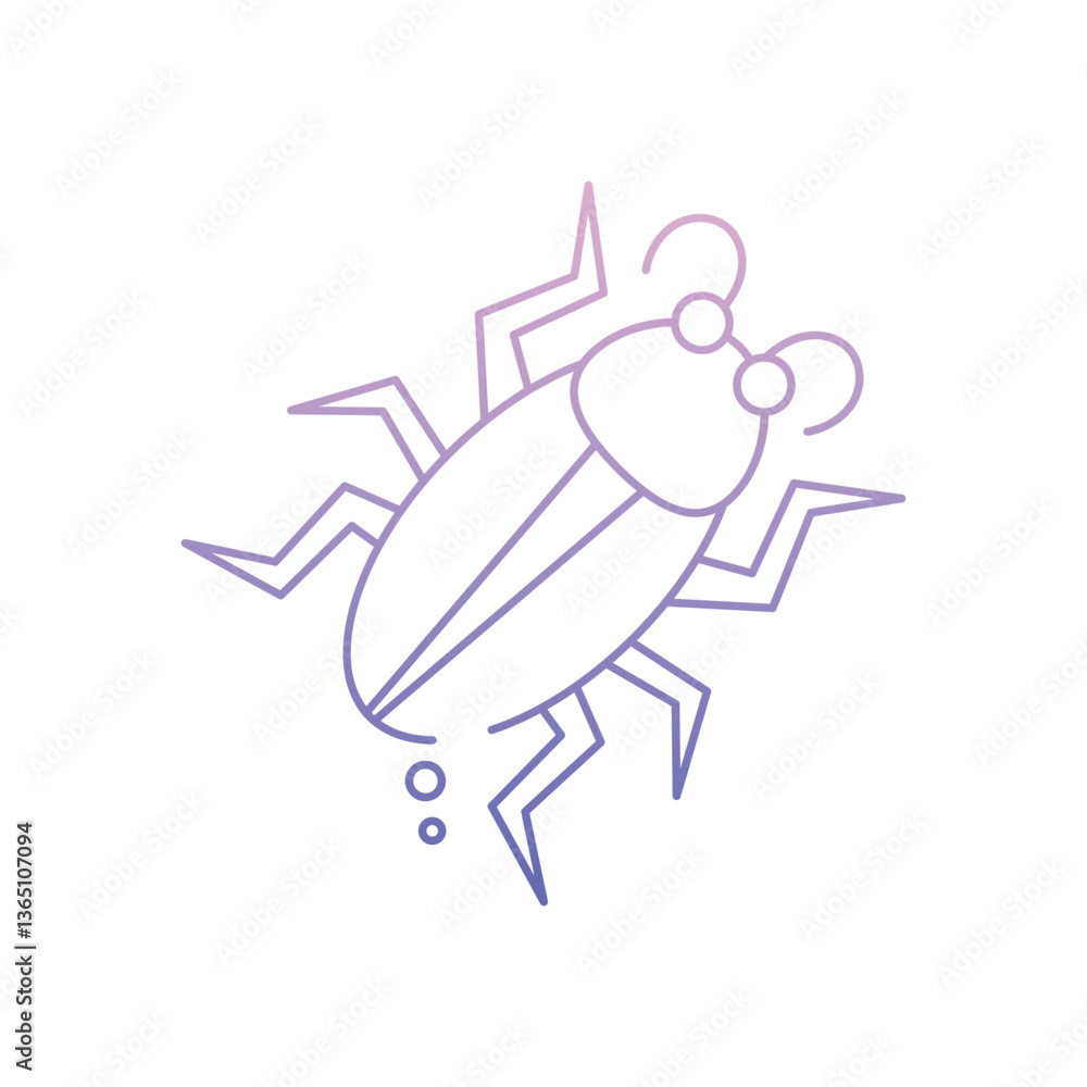 Obraz premium Cockroach Icon vector