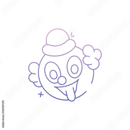 Clown Smile Icon vector