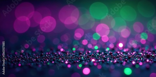 Shiny purple and green glitter sparkle confetti background perfect for Halloween, Mardi Gras, Easter, proms, dances, celebrations with copyspace,  Halloween,  purple
